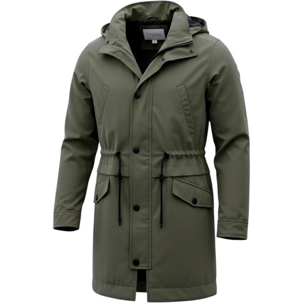 Two by Vince Camuto Olive Green Hooded Anorak Jacket Parka V13770-RC Medium